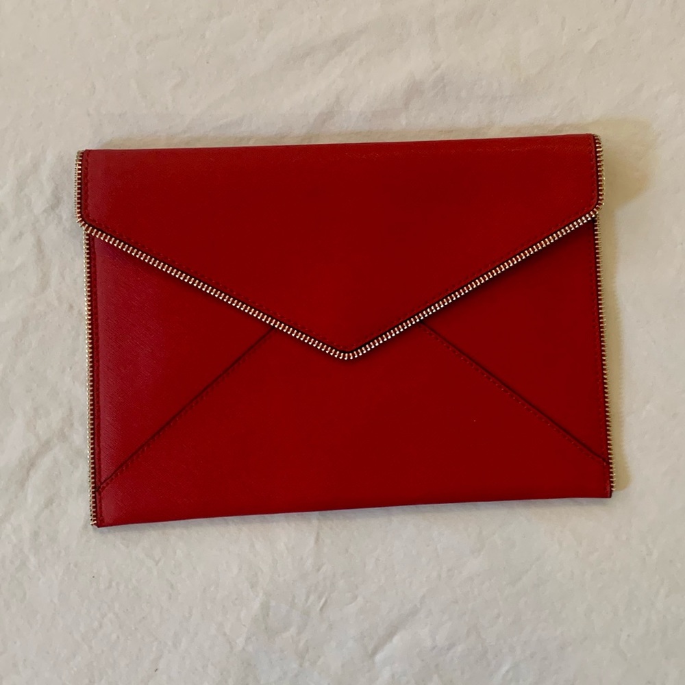 Red Rebecca Minkoff Leo Envelope Clutch!
